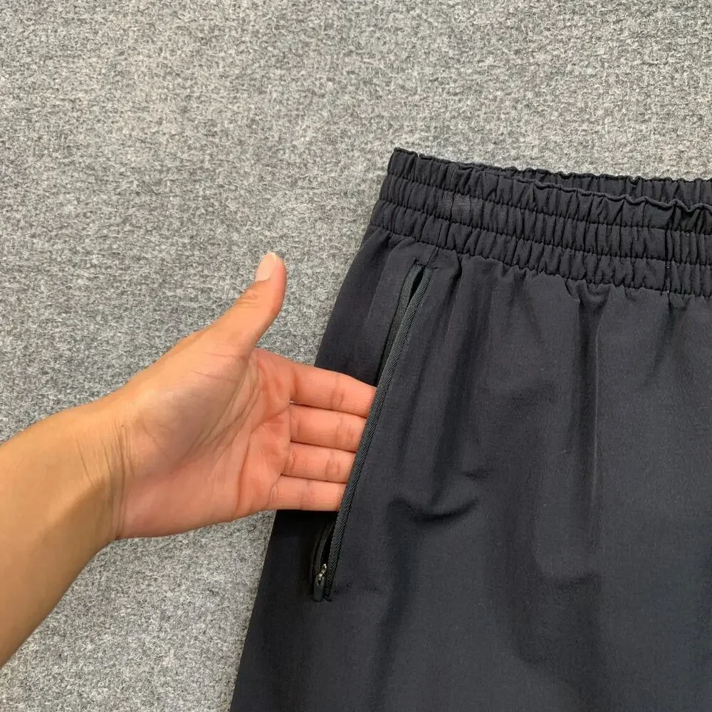 Outdoor Voices Pants Mens M Medium Black Nylon Blend Stretch Cropped Drawstring